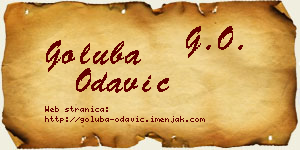 Goluba Odavić vizit kartica